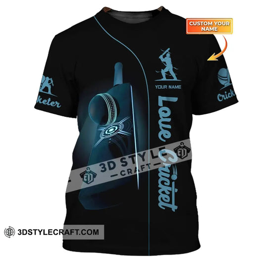 Man Shirt Cricket Custom Name T-Shirt Gift For Lover