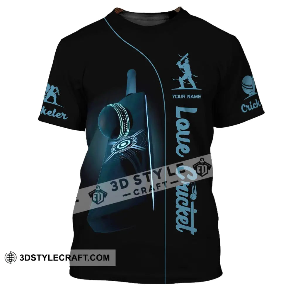 Man Shirt Cricket Custom Name T-Shirt Gift For Lover / S