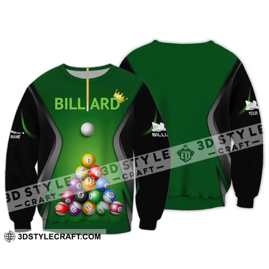 Man Shirt, Custom Billiards Polo Shirt, Billiards T-shirt, Billiards Balls, Shirt For Billiards Players style option 4