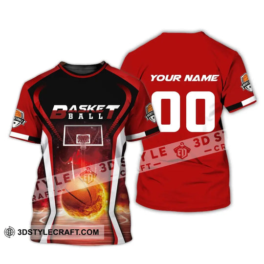 Man Shirt, Custom Name and Number Basketball T-Shirt, Gift for Basketball Player style option 2