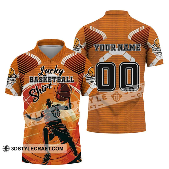 Man Shirt, Custom Name and Number Basketball T-shirt, Lucky Basketball Shirt, Gift for Basketball Player style option 4