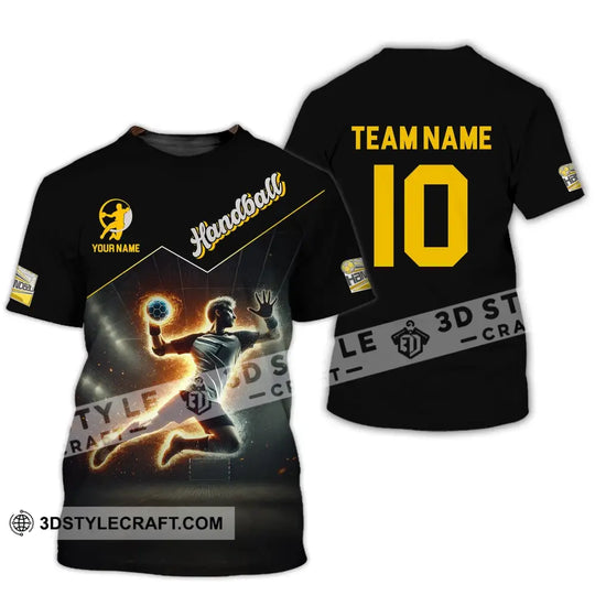 Man Shirt, Custom Name and Number Handball Shirt, Handball Player Shirt, Handball Hoodie Shirt Polo Long Sleeve Shirt style option 2