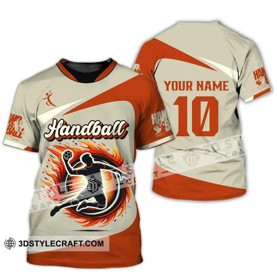 Man Shirt, Custom Name and Number Handball Shirt, Handball Polo Long Sleeve, Handball Club Uniform, Handball Lover Gift style option 2