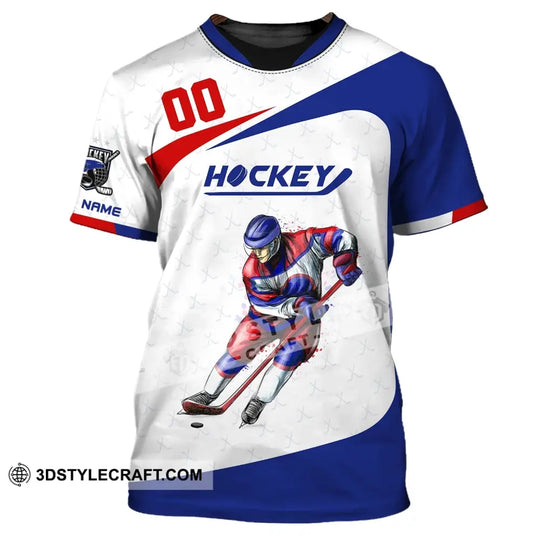 Man Shirt, Custom Name and Number Hockey T-Shirt, Hockey Polo, Gift for Hockey Player style option 2