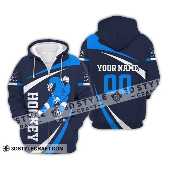 Man Shirt, Custom Name and Number Ice Hockey T-Shirt, Ice Hockey Love, Gift for Hockey Player style option 3