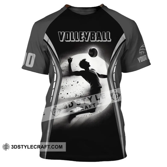Man Shirt, Custom Name and Number Volleyball Shirt, T-Shirt for Volleyball Team, Gift for Volleyball Players style option 2
