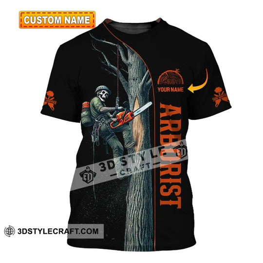 Man Shirt, Custom Name Arborist Shirt, Arborist T-Shirt Hoodie Long Sleeve Shirt style option 1