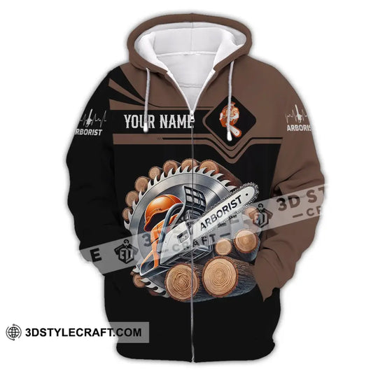 Man Shirt, Custom Name Arborist Shirt, Arborist T-Shirt Hoodie Long Sleeve Shirt style option 3
