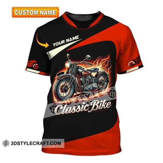 Man Shirt, Custom Name Biker Shirt, Classic Bike Love, T-Shirt for Bikers, Bike Love Clothing style option 1