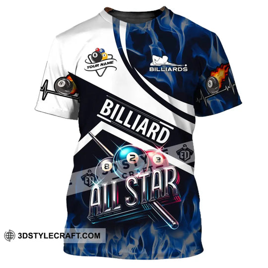 Man Shirt, Custom Name Billiards Shirt, Billiards All Star, Billiards Shirt, Shirt For Billiards Players style option 2