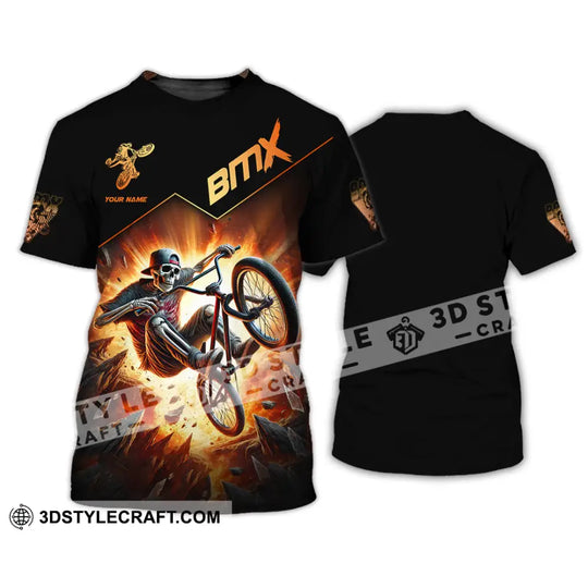 Man Shirt, Custom Name BMX Shirt, BMX Bike Gift, BMX Bike Polo Shirt Hoodie Long Sleeve style option 2