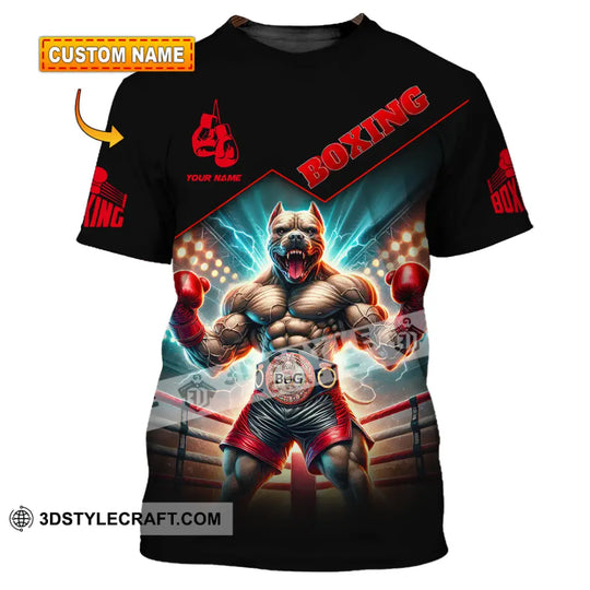 Man Shirt, Custom Name Boxing Shirt, Boxing Hoodie Shirt Polo Long Sleeve, Gift for Boxing Lovers style option 1