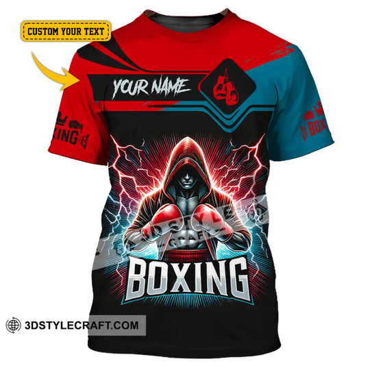 Man Shirt, Custom Name Boxing Shirt, Boxing Lover Hoodie Shirt Polo Long Sleeve, Gift for Boxing Players style option 1