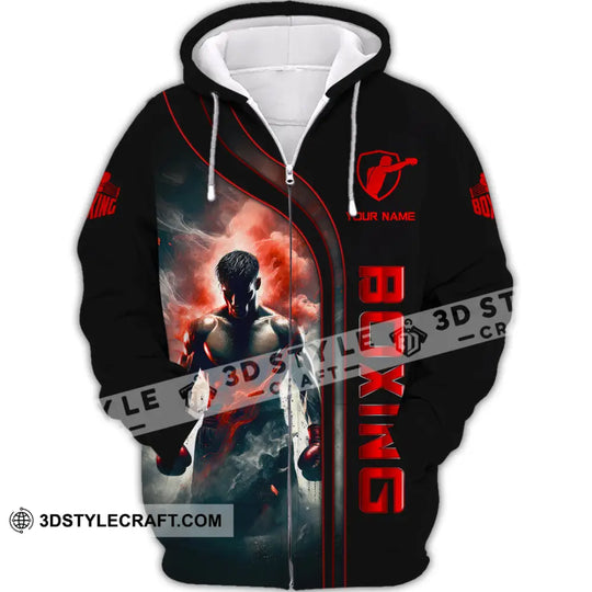 Man Shirt, Custom Name Boxing Shirt, Boxing Lover Hoodie Shirt Polo Long Sleeve, Gift for Boxing Players style option 3
