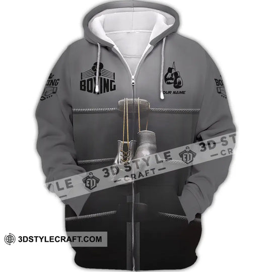 Man Shirt, Custom Name Boxing Shirt, Boxing Lover Hoodie Shirt Polo Long Sleeve, Gift for Boxing Players style option 3