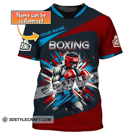 Man Shirt, Custom Name Boxing T-Shirt, Boxing Man Shirt, Gift for Boxing Lover style option 1