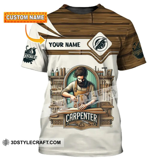 Man Shirt, Custom Name Carpenter Shirt, Carpenter Hoodie Polo Long Sleeve Shirt style option 1