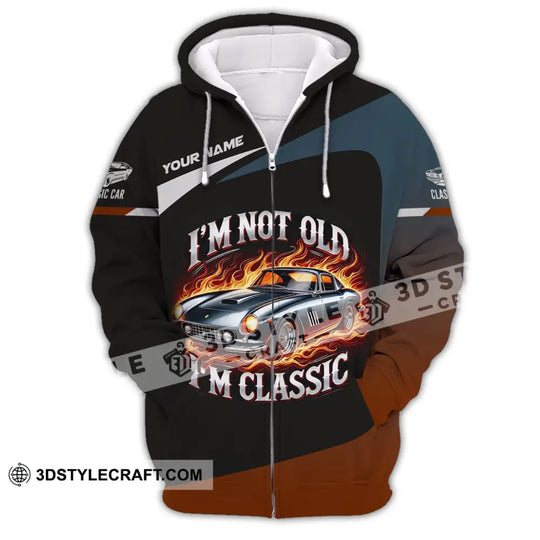 Man Shirt, Custom Name Classic Car Shirt, Classic Car Lover T-Shirt style option 3