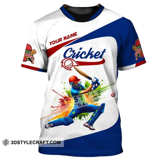 Man Shirt, Custom Name Cricket T-Shirt, Gift for Cricket Lover, Cricket Player Apparel style option 2