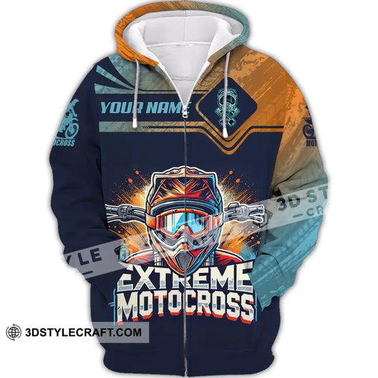 Man Shirt, Custom Name Extreme Motocross Shirt, Moto Cross Gift, Moto Cross Polo Shirt Hoodie Long Sleeve style option 3