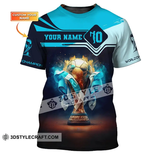 Man Shirt, Custom Name Football Shirt, World Champion, Gift for Football Lover style option 1