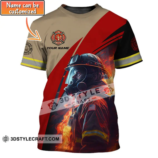 Man Shirt, Custom Name Shirt for Firefighter, Firefighter T-shirt, Firefighter Polo Shirt style option 1