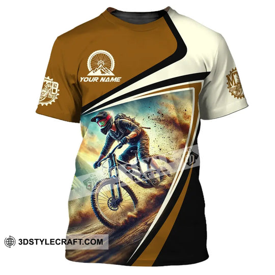 Man Shirt, Custom Name Shirt for Mountain Bike Lover, Mountain Bike Gift, Mountain Bike Polo Long Sleeve Shirt style option 2