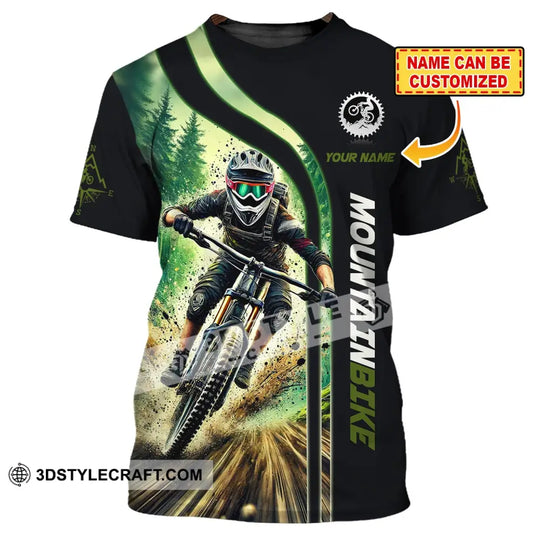 Man Shirt, Custom Name Shirt for Mountain Bike Lover, Mountain Bike Polo Long Sleeve Shirt, Mountain Bike Gift style option 1