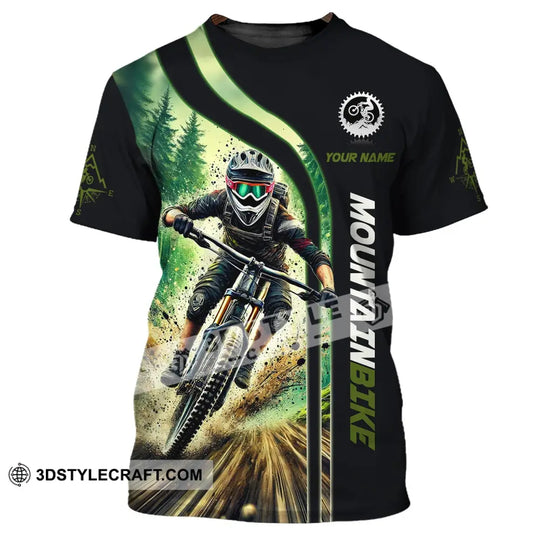 Man Shirt, Custom Name Shirt for Mountain Bike Lover, Mountain Bike Polo Long Sleeve Shirt, Mountain Bike Gift style option 2