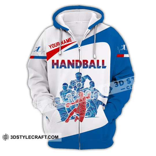 Man Shirt, Custom Name Handball Shirt, Handball Player Shirt, Handball Hoodie Shirt Polo Long Sleeve Shirt style option 3