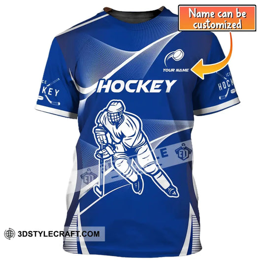 Man Shirt, Custom Name Ice Hockey T-Shirt, Ice Hockey, Gift for Ice Hockey Player style option 1