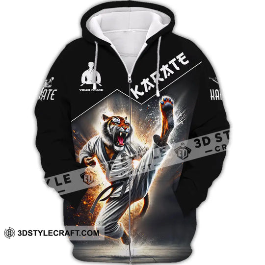 Man Shirt, Custom Name Karate Shirt, Karate Hoodie Polo Shirt Long Sleeve, Gift for Karate Lovers style option 3