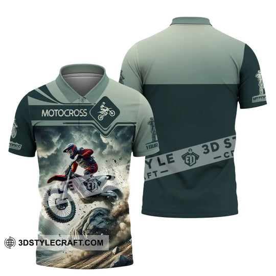 Man Shirt, Custom Name Moto Cross Shirt, Moto Cross Gift, Moto Cross Polo Shirt Hoodie Long Sleeve style option 4