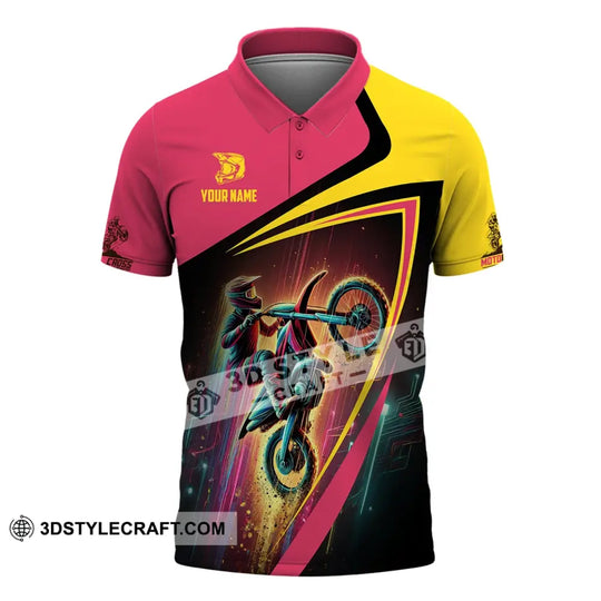 Man Shirt, Custom Name Motorcycle Racing Shirt, Moto Cross T-Shirt Hoodie Long Sleeve Shirt style option 4