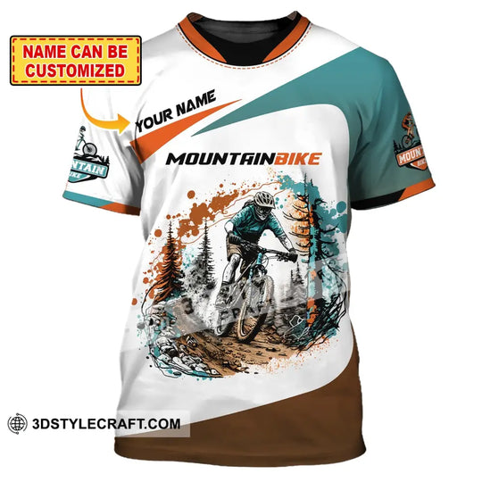 Man Shirt, Custom Name Mountain Bike Shirt, Mountain Bike Lover T-Shirt style option 1