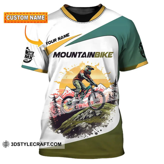 Man Shirt, Custom Name Mountain Bike Shirt, Mountain Bike Lover T-Shirt style option 1