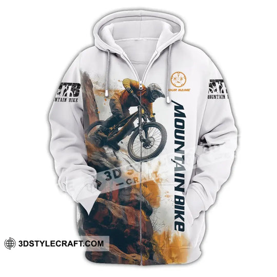 Man Shirt, Custom Name Mountain Bike Shirt, Mountain Bike Polo Long Sleeve, Mountain Bike Gift style option 3