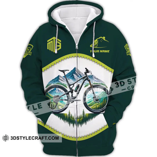 Man Shirt, Custom Name Mountain Biker Shirt, Mountain Bike Lover Hoodie Long Sleeve Shirt style option 3