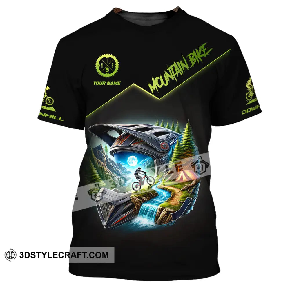 Man Shirt Custom Name Mountain Biker Bike Lover Hoodie Polo Long Sleeve T-Shirt / S T-Shirt