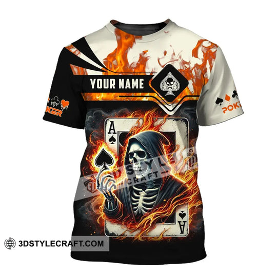 Man Shirt, Custom Name Poker Shirt, Poker King T-Shirt Hoodie Long Sleeve Shirt, Casino Shirt style option 2