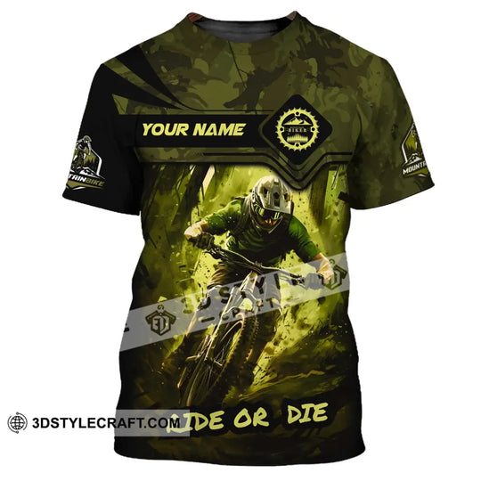 Man Shirt, Custom Name Polo Shirt for Mountain Bike Lover, Mountain Bike Gift, Mountain Bike Hoodie Long Sleeve Shirt style option 2