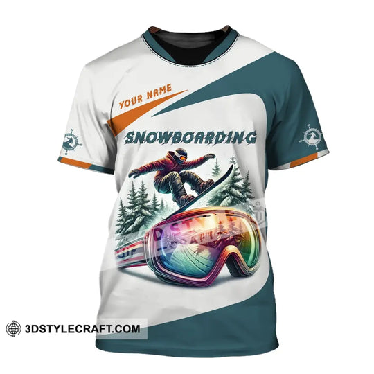 Man Shirt, Custom Name Snowboarding Shirt, Snowboarding Polo Long Sleeve, Snowboarding Gift style option 2