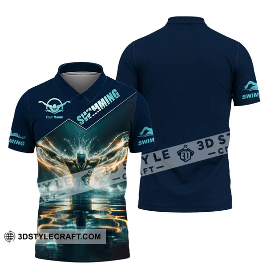 Man Shirt, Custom Name Swimming Shirt, Swimming Man, Shirt for Swimmers style option 4