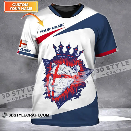 Man Shirt - Custom Name T-Shirt, England Lion King Shirt style option 1