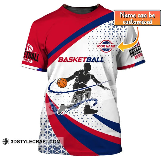 Man Shirt, Custom Name T-Shirt for Basketball Player, Gift for Basketball Lover style option 1