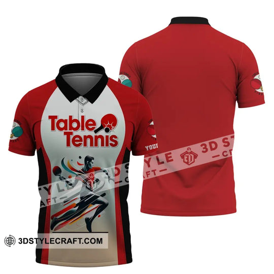 Man Shirt, Custom Name Table Tennis Shirt, Table Tennis Polo Long Sleeve, Gift for Table Tennis Lover style option 4