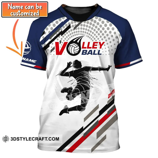 Man Shirt, Custom Name Volleyball T-shirt, Volleyball Shirt, Gift for Volleyball Player style option 1