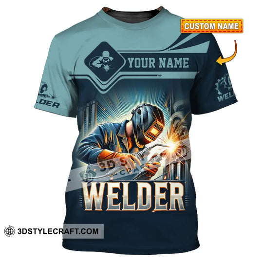 Man Shirt, Custom Name Welder Shirt, Welder Polo Long Sleeve Shirt, Gift for Welder style option 1