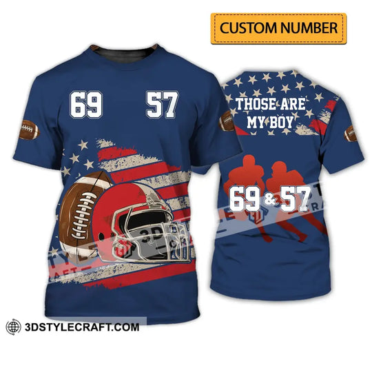 Man Shirt - Custom Rugby Football T-Shirt - Those Are My Boy - Football Clothing style option 1