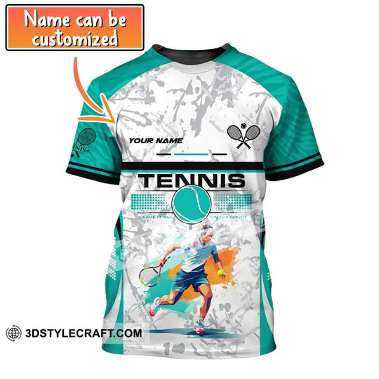 Man Shirt, Tennis Shirt, Leave It All On The Court, Tennis Club Shirt, Gift for Tennis Player, Tennis Gifts style option 1